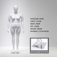 Glasfaser-Schaufensterpuppe für Damenkleider, Weiblicher Ganzkörper-Präsentationsständer, Weibliche Übergrößen-Schaufensterpuppe mit Großer Brust
