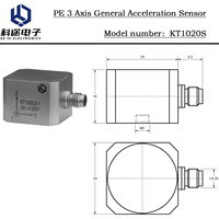Accéléromètre triaxial PE, capteur d'accélération de vibration à 3 axes, transducteur piézoélectrique, surveillance de machines industrielles ±200g 8kHz