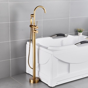 Grifo <span class=keywords><strong>de</strong></span> Bañera Empotrado <span class=keywords><strong>de</strong></span> Cobre Pulido Electrochapado con Válvula <span class=keywords><strong>de</strong></span> Cerámica, Diseño Moderno y Sencillo, para <span class=keywords><strong>Ducha</strong></span> Caliente - Product Image 1
