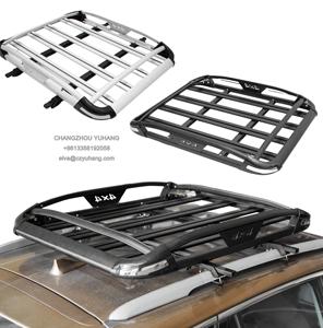 Portapacchi Universale per Auto, Cestello da Tetto <span class=keywords><strong>Cromato</strong></span> in Alluminio, Portabagagli di Alta Qualità per 4x4 - Product Image 1