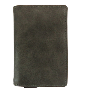 CardHoda Aluminum Minimalist <b>Wallet</b> With <b>RFID</b> <b>Blocking</b> Card Holder Short Fold Design Genuine Leather Lining Unisex - Product Image 3
