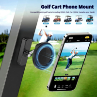 Nouveau support magnétique double face 2026 pour téléphone, rotation à 360°, support pliable pour salle de sport, voiturette de golf, réfrigérateur