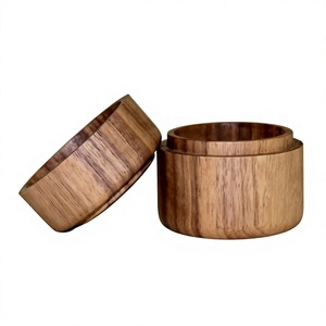 Natural Wooden Classic <b>Storage</b> <b>Jar</b> with Lid 250mL Capacity Eco-Friendly Durable <b>Kitchen</b> <b>Storage</b> Container <b>for</b> Spice Home Use - Product Image 3