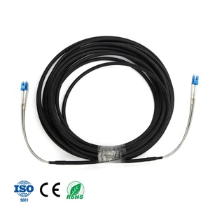 2000m 10/50/100/200 ftth sợi quang vá dây pvc áo khoác trong nhà màu đen bọc thép tpu ngoài trời không thấm nước 2 lõi 4 lõi - Product Image 6
