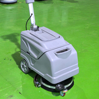 Autolaveuse industrielle électrique autoportée avec double réservoir d'eau de 25/26 L, nettoyeur de sols robuste pour hôpitaux et écoles