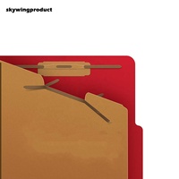 Carpeta Archivadora Skywingproduct Roja de 20 Puntos, con Cubierta de Cartón, Capacidad para 2 Pulgadas, 2 Divisores, 6 Sujetadores, Clasificación Ecológica
