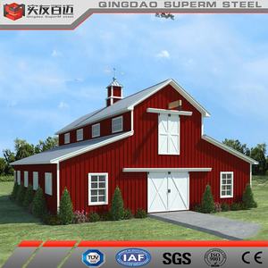 Bâtiment à ossature en acier léger Kit de grange <span class=keywords><strong>métallique</strong></span> préfabriquée Structure <span class=keywords><strong>métallique</strong></span> de construction Grange à chevaux préfabriquée - Product Image 6