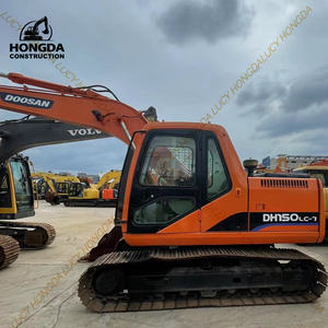 Excavatrice sur chenilles hydraulique Doosan DH150-7 de 15 tonnes Excavatrices DH150 d'occasion Prix bon marché DH 150 150-7 basses heures - Product Image 5