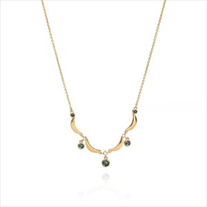 Collier ouvert en forme de <span class=keywords><strong>goutte</strong></span> d'eau géométrique avec pierre œil de chat bleue, accessoires de bijoux <span class=keywords><strong>pour</strong></span> femmes - Product Image 3
