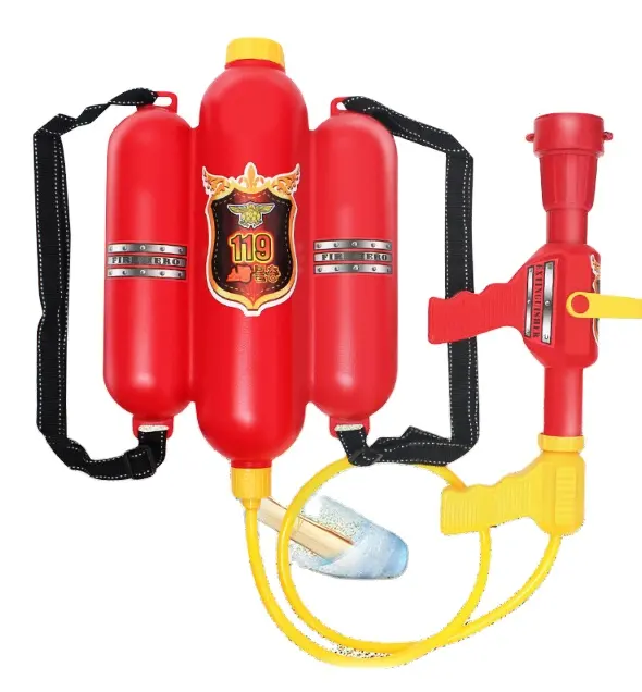 Pistolet à eau de lutte contre l'incendie rouge jouets pistolet à eau de sac à dos de parc aquatique extérieur à haute pression