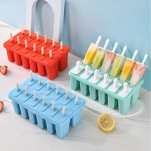 Moule à glace en silicone personnalisé pour sucettes glacées, qualité alimentaire, sans BPA, écologique, avec couvercle, vente en gros - Product Image 1