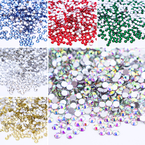 Strass non thermocollants en gros, tailles SS6, SS10, SS16, SS20, SS30, SS34, SS40, pierres en verre cristal à dos plat <span class=keywords><strong>pour</strong></span> décoration dentaire et nail art - Product Image 2