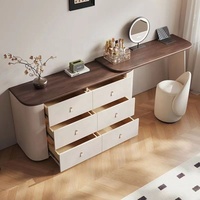 Meubles de chambre à coucher Vanité Smart Moderne Simple Multi-fonctionnelle Princesse Coiffeuse Armoire Latérale Maquillage Vanités Avec Miroir