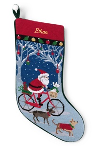 Có kinh nghiệm nhà sản xuất xe đạp Santa needlepoint thăng hoa dệt kim Vớ giáng sinh với dịch vụ tốt - Product Image 2