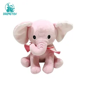 Peluche éléphant rose et gris pour bébé, oreiller en peluche, jouet oreiller, 1 pièce, vente en gros