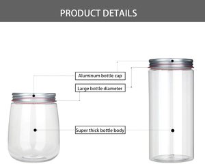 Biểu Tượng Tùy Chỉnh 500Ml Nước Trái Cây Nước Giải Khát Cup Với Nắp Nhôm Cấp Thực Phẩm PS Nhựa Trà Sữa Chai Bán Buôn Trà Trái Cây Uống Chai - Product Image 5
