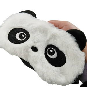 Cute Plush <strong>Panda</strong> Shape Sleep <strong>Mask</strong> with Hot Cold Gel Pack, Adjustable Velcro for Relieve Eye Strain, Ideal Gift for Women Men - Product Image 1