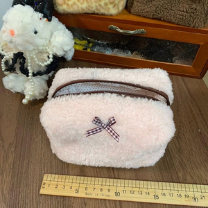 Bolsa de Maquillaje de Viaje Personalizada de Terciopelo <span class=keywords><strong>Bambi</strong></span> para Niñas con Lazo, Estuches para Cosméticos con Logotipo Personalizado - Product Image 3