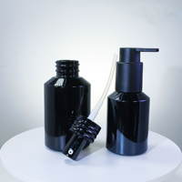Haute qualité 60ml 2oz verre noir Lotion pompe bouteilles emballage cosmétique pour soins de la peau sérum vide cheveux huile pompe compte-gouttes