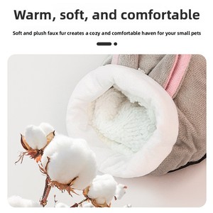 CENIBBLE Hamster Literie en molleton de coton et sac de couchage-Chaleur hivernale écologique pour petits animaux - Product Image 5