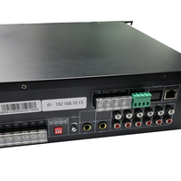 Amplificateur de sonorisation IP 19 pouces pour montage en rack, 2.0 canaux, sortie à tension constante 60-500W, diffusion prioritaire d'urgence en cas d'incendie