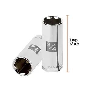 Douille longue BOX 6 3/4 pouces, 6 points, entraînement 3/8 pouces, TRUPER - Product Image 2