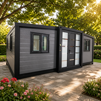 Maison conteneur moderne extensible de 20 pieds, maison préfabriquée modulaire de luxe, mini-maison portable, structure en acier pliable, villa, hôpital