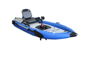 Kayak de pêche sportive à pédales ou à hélice pour une personne, système à deux pédales gonflable, vente chaude, 12 pieds - Product Image 3