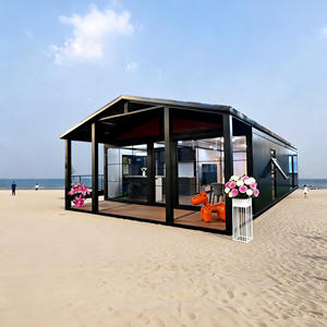 双翼豪华可扩展集装箱房折叠房现代进口房屋预制20英尺30英尺40英尺可扩展房屋 - Product Image 1