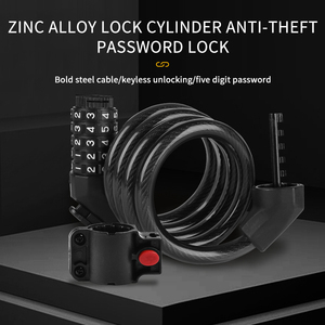 Lucchetto a Cavo in Acciaio per Bici MTB e da Strada - <span class=keywords><strong>Sicurezza</strong></span> Antifurto con <span class=keywords><strong>Password</strong></span> - Product Image 3