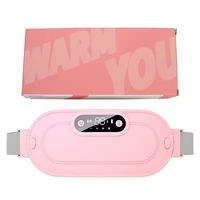 Ceinture chauffante menstruelle portable sans fil avec affichage numérique, chauffage rapide et massage pour soulager les douleurs menstruelles et corporelles chez la femme