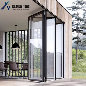 أبواب زجاجية حديثة قابلة للطي من سبائك الألومنيوم للاستخدام الخارجي-حجم ولون قابل للتخصيص - Product Image 1