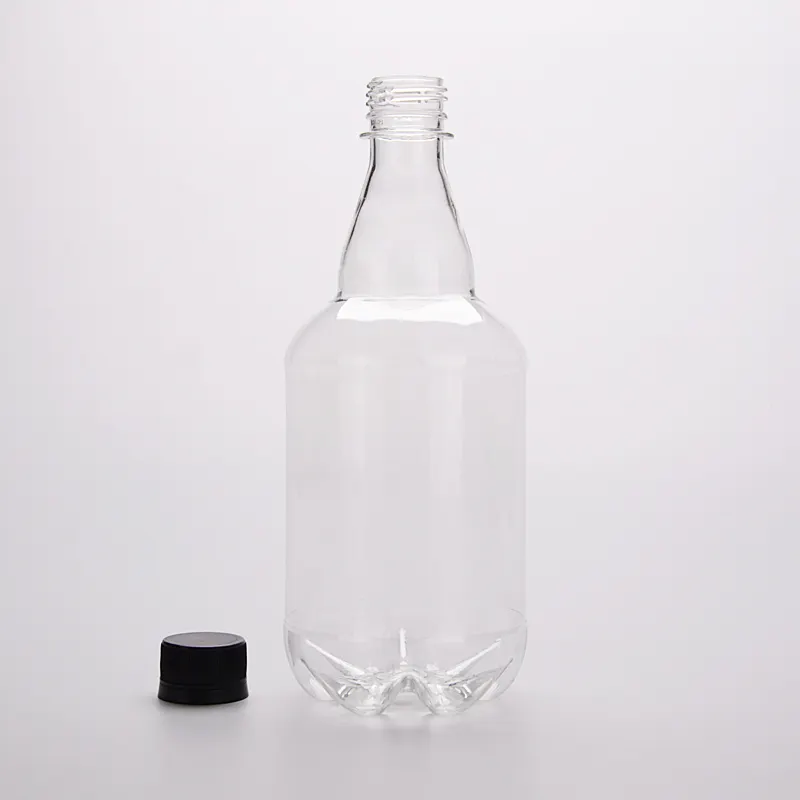 Bottiglie di plastica per succo 750 ml Volume bottiglia di plastica trasparente di grande capacità per animali domestici confezione bottiglia per bibite da 1 litro
