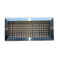 Grille d'air de ventilation en acier inoxydable 304 # de haute qualité grille d'air de déflexion à double couche