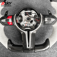 Volant en cuir blanc et fibre de carbone pour BMW F10 F20 M3 X1 X5 X6 X4 F30 F32 F33 F34 F35 X3 F25 F36 F80 F2 F22 F23 E90