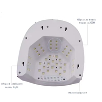 Lampe à ongles UV automatique HaoNan NL-3 200W LED 405nm, séchage rapide du gel à ongles, lampe portable professionnelle pour salon, garantie 1 an