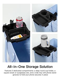 Bandeja Organizadora Superior para Bolsas Bogg, Soporte para Vasos, Tapa de Almacenamiento Compatible con Bogg Bag XL para Stanley de 30 oz y 40 oz, Inserto Superior para Bolsa Bogg - Product Image 3