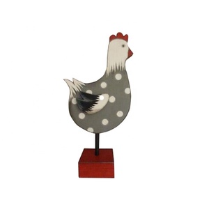 <strong>EASTER</strong> WOODEN ROOSTER HEN CHICK DECORATION <strong>ORNAMENT</strong> - Product Image 2