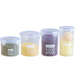 Food-grade food <b>storage</b> containers, plastic airtight <b>jars</b>, <b>kitchen</b> grain and dry goods moisture-proof transparent - Product Image 5