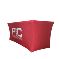 Housse de table publicitaire personnalisée imprimée en couleur pleine, 24x72 pouces, avec logo et texte, conception gratuite, pour salon professionnel, événement, exposition