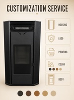 Estufa de Pellets de Madera Independiente, de Venta Directa de Fábrica, con Alimentación Automática, Ahorro de Energía, Ecológica, con Aire Caliente para Calefacción del Hogar