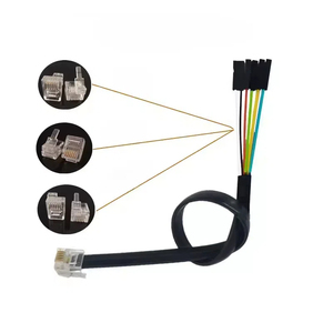 Tête en cristal <span class=keywords><strong>EV3</strong></span> personnalisée vers câble de données d'en-tête Dupont 6 pôles boucle moyenne Bit oblique boucle droite câble de connexion de données - Product Image 1