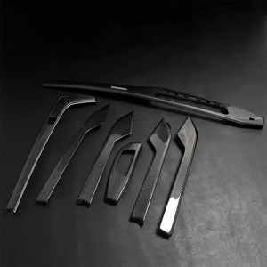ชุดแต่งภายในคาร์บอนไฟเบอร์ 7 ชิ้น สำหรับ Audi B9 B9PA A4 A5 S4 S5 ปี 2017-2024  อะไหล่รถยนต์  รวมแผงควบคุมกลาง  สำหรับรถพวงมาลัยขวาและซ้าย - Product Image 1
