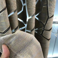 Cortinas Jacquard Personalizadas Aodu, Diseño de Hielo Agrietado Azul Champán, Cortinas con Brillo Metálico, Decoración de Ventanas, Venta al Por Mayor de Fábrica