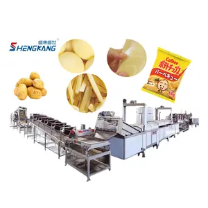 Fully Automatic French Fries Making Machine Small Scale Industrial Potato Chips frozen french fries production line Price