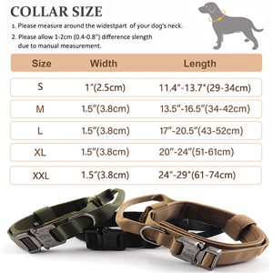 Tactical Dog <b>Collar</b> With Handle Durable Outdoor Nylon Dog <b>Collar</b> Adjustable Training <b>Collar</b> for Large Dogs - Product Image 3