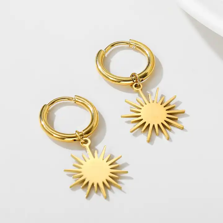 LATS 2023 New Design Irregular U-shaped Gold Color Earrings for Woman