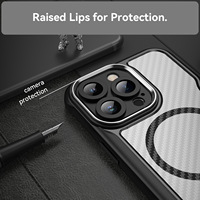 Texture en fibre de carbone 360 doublure coque de téléphone magnétique antichoc fundas pour iphone 14 15 plus 16 pro 16 plus couverture mobile