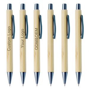 Bolígrafo Ecológico de Bambú de Lujo, Bolígrafo de Bambú Publicitario, Bolígrafo de Madera Personalizado con Logotipo Impreso, Impresión de Logotipo Láser - Product Image 1
