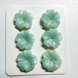 Poli Bling Fleur Forme Bleu Quartzite Naturel Sculpté Pierres Précieuses En Vrac Pour Collectionner T-2F - Product Image 3